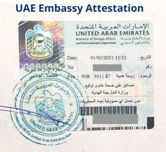 UAE Embassy Attestation